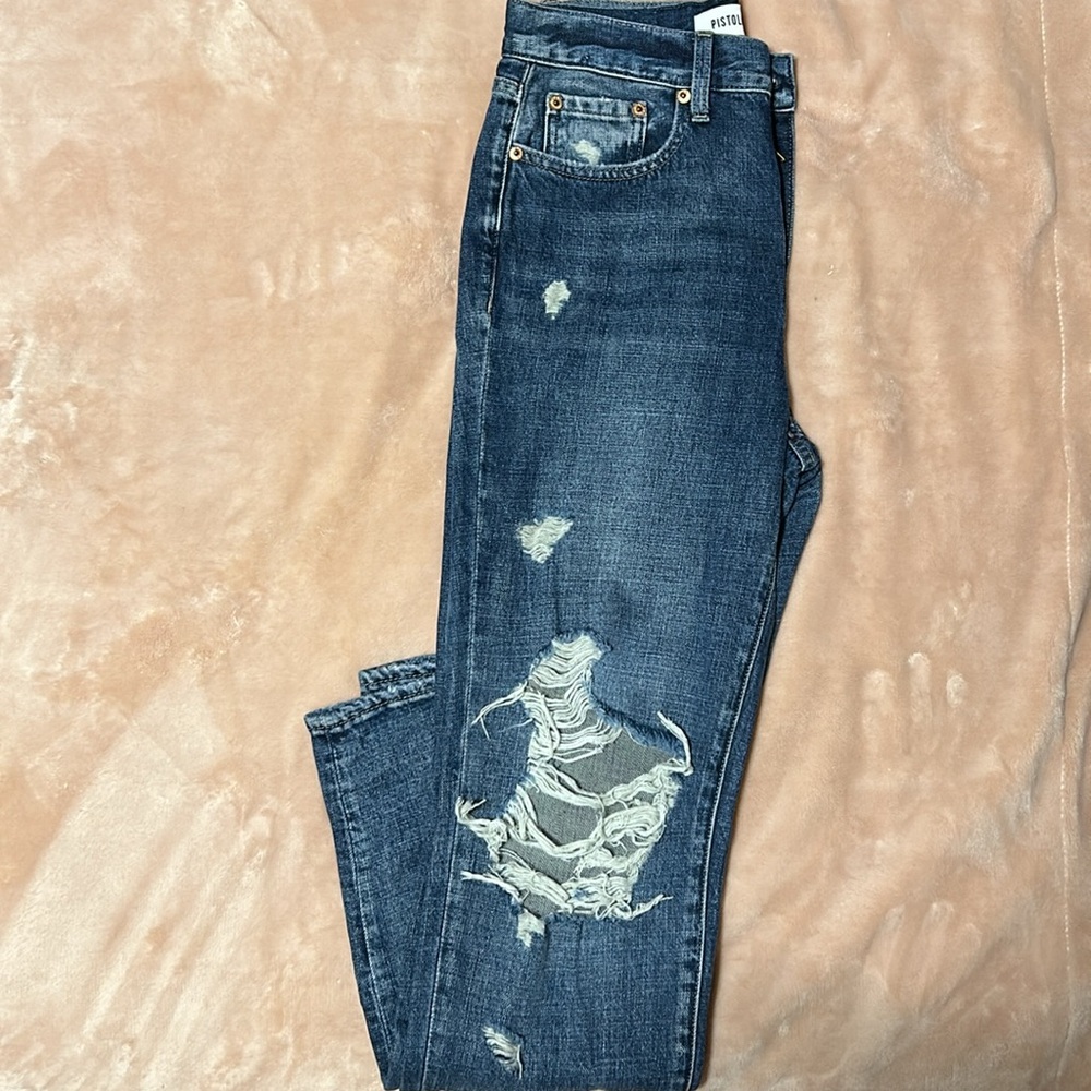 NWOT Pistola High Rise Ripped Jeans Size 25 - Picture 2 of 8